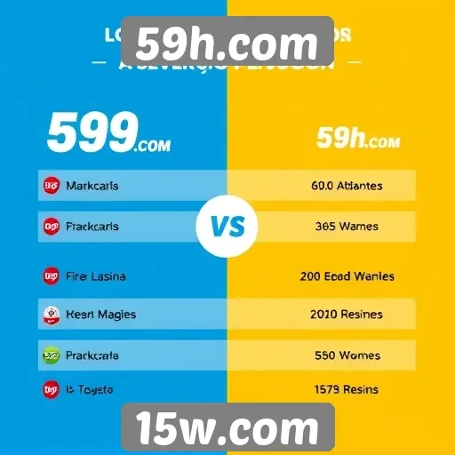 Comparação entre 59h.com e concorrentes do setor